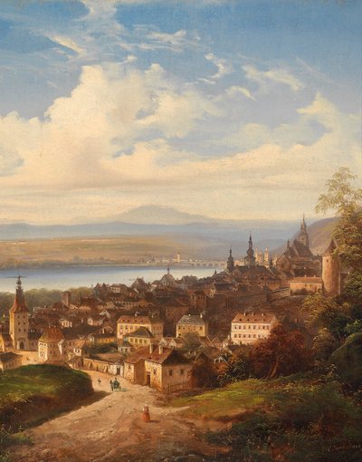 Vista su Krems/Donau da J. Wilhelm Jankowsky